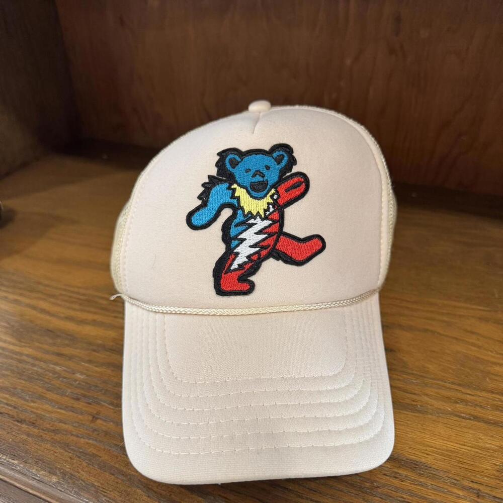 Grateful Dead Beige Mesh Back Trucker Hat
